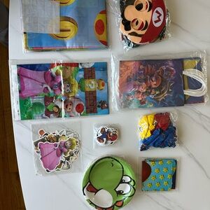 Mario Party Supplies Set with Plates and Balloons bundle 1